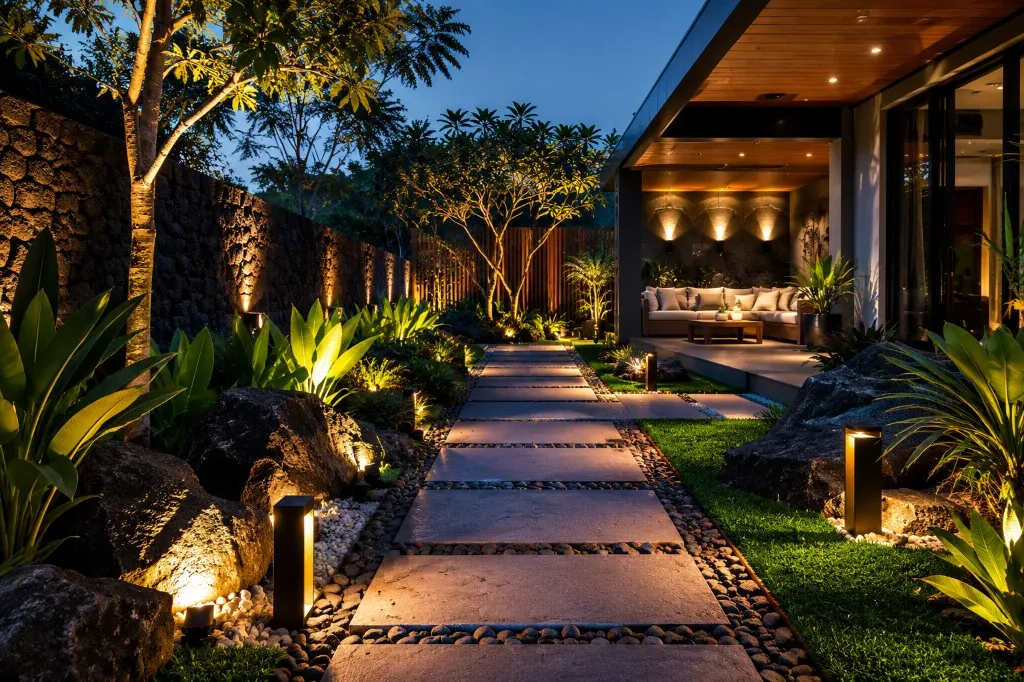 Material landscape premium — batu alam, paving, dan lanskap outdoor CV Danawa Indra Mitra Sentosa