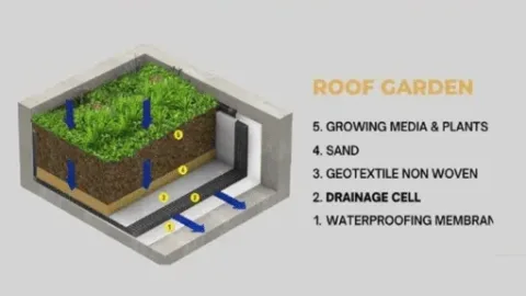 Pentingnya sistem Drainase pada Roof Garden