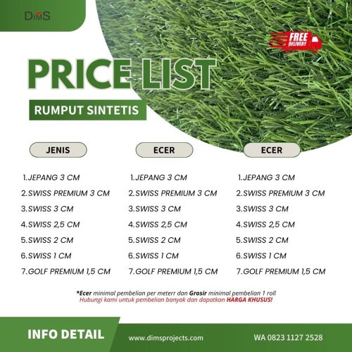 brosur rumput sintetis