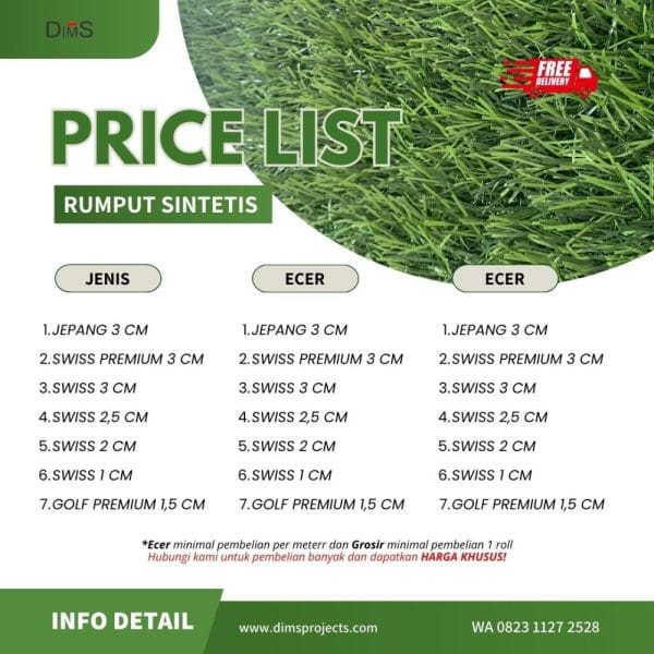 brosur rumput sintetis
